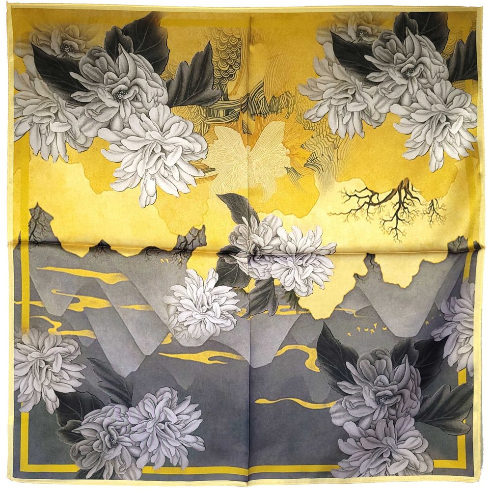 NWT Genuine 100% Mulberry Silk Satin Scarf 25"x25" Medium Square Shawl 5784